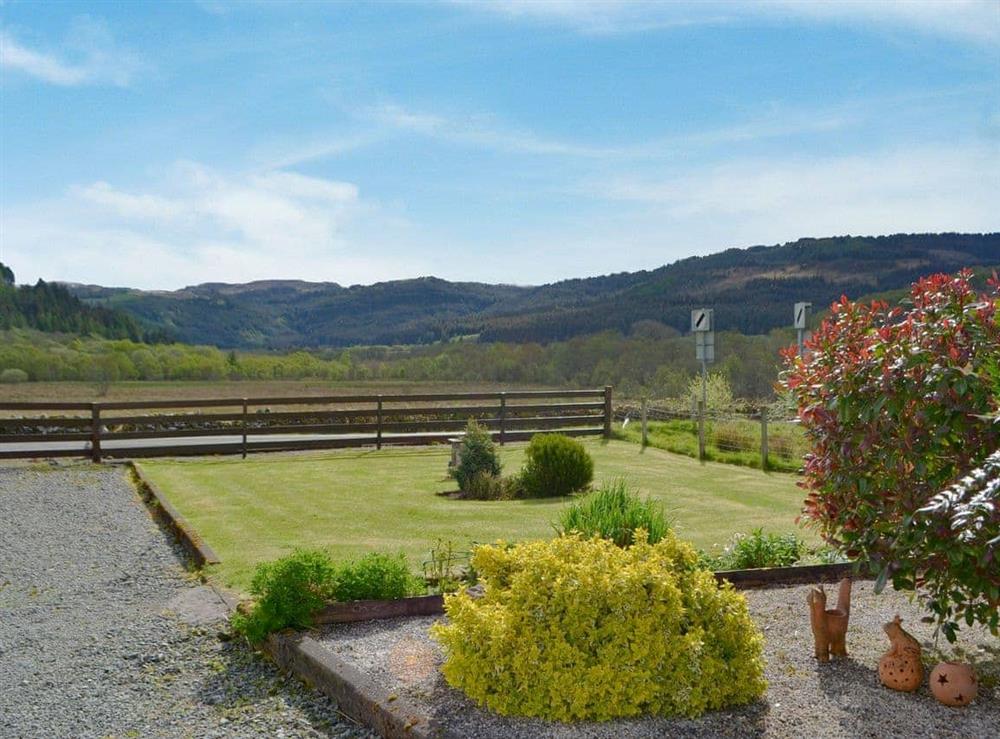 Pretty garden with beautiful views at Glen View Cottage in Stromeferry, near Kyle of Lochalsh, Ross-Shire