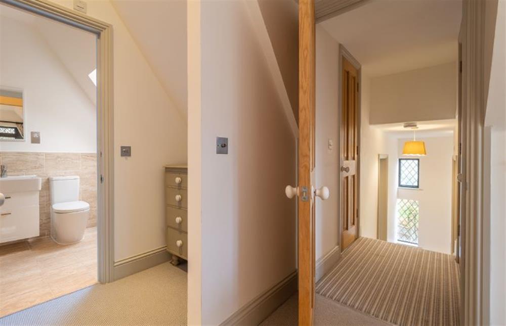 Views of en-suite shower room and stairs at Glencairn House, Thorpeness
