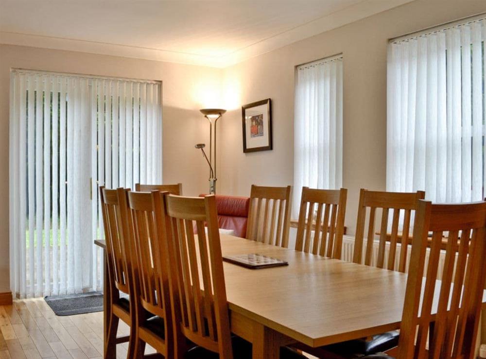 Dining area at Glencroft in Portpatrick, near Stranraer, Dumfries and Galloway, Wigtownshire
