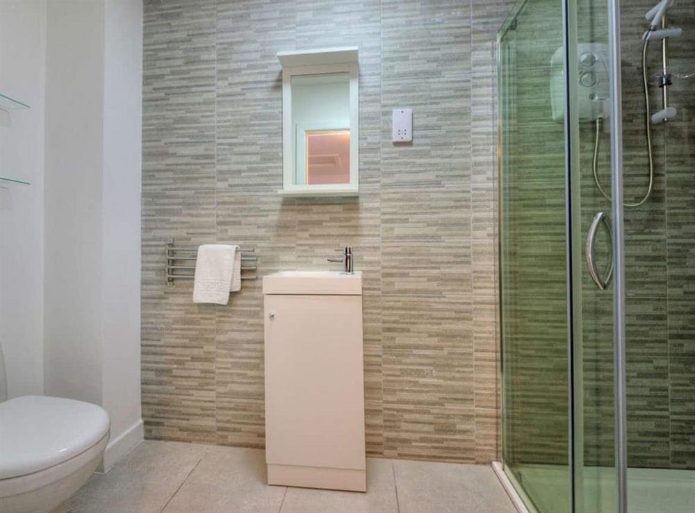 Shower room at Glenfarclas Apartment in Oban, Argyll