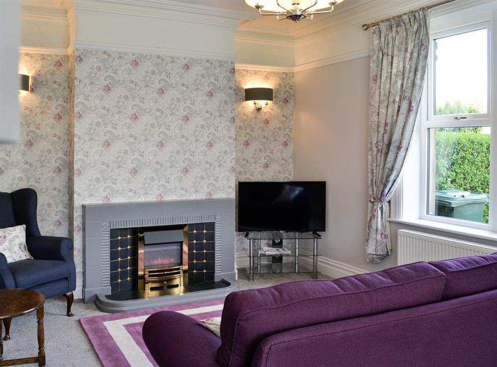 Living room at Glenfield in Long Lee, near Keighley, West Yorkshire