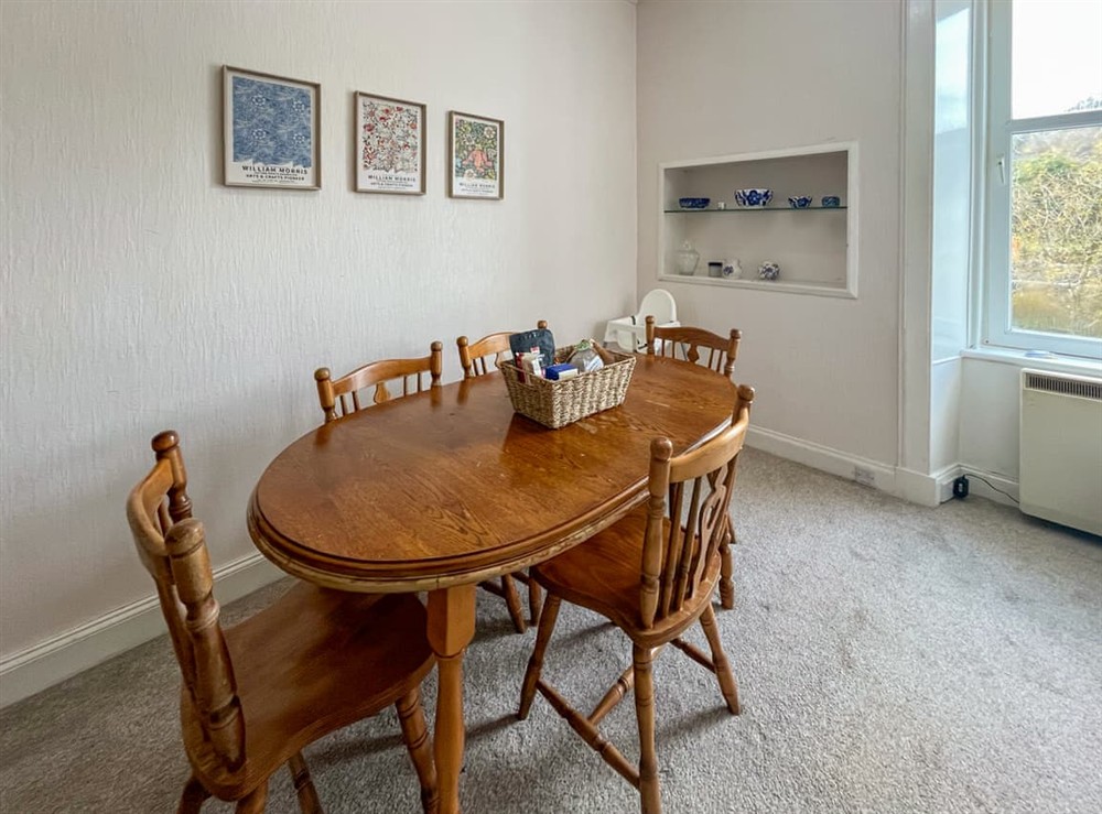 Dining Area at Glenfyne Apartment in Ardrishaig, near Lochgilphead, Argyll