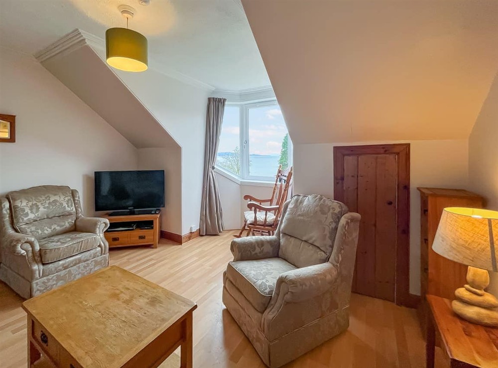 Living area at Glengilp Apartment in Ardrishaig, near Lochgilphead, Argyll