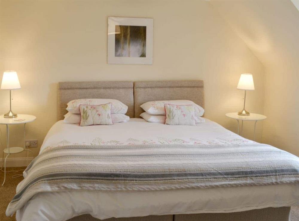 Comfortable bedroom at Glenhowl Lodge in Dalry, near Castle Douglas, Kirkcudbrightshire