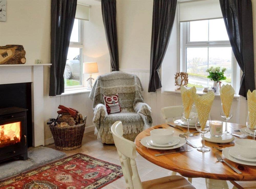 Cosy kitchen/ dining room at Glenhowl Lodge in Dalry, near Castle Douglas, Kirkcudbrightshire