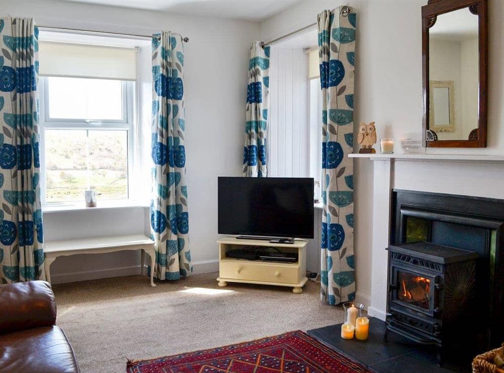 Living room at Glenhowl Lodge in Dalry, near Castle Douglas, Kirkcudbrightshire