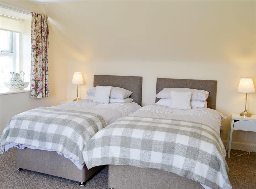 Twin bedroom at Glenhowl Lodge in Dalry, near Castle Douglas, Kirkcudbrightshire