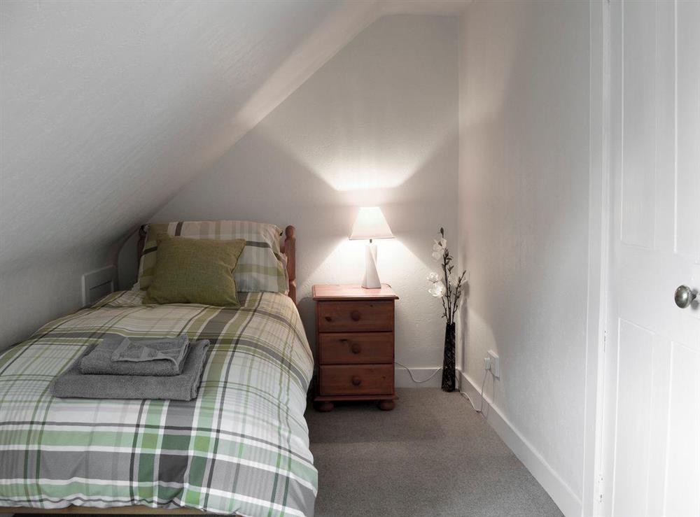 Cosy bedroom with single bed at Brow Cottage, 