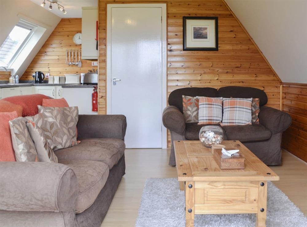 Charming open plan living area at Glenlivet View in Glenlivet, near Dufftown, Highlands, Banffshire
