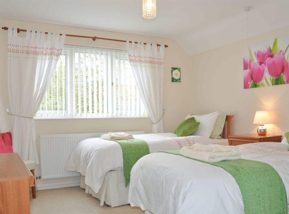 Twin bedroom at Glennydd in Bronant, near Aberystwyth, Dyfed