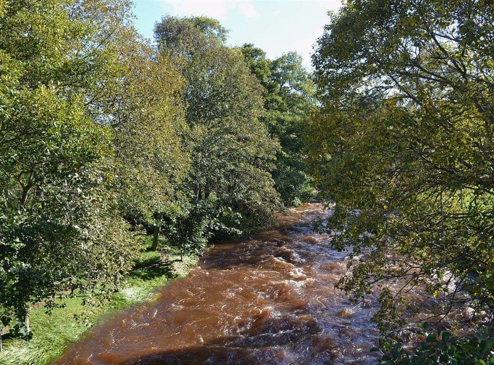 Nethy Bridge, village centre and River Spey at Glenrothay in Dalfaber, Aviemore, Inverness-Shire