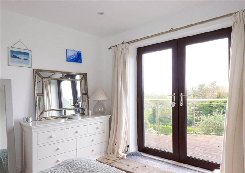 One of the bedrooms at Goatsland, Trebetherick
