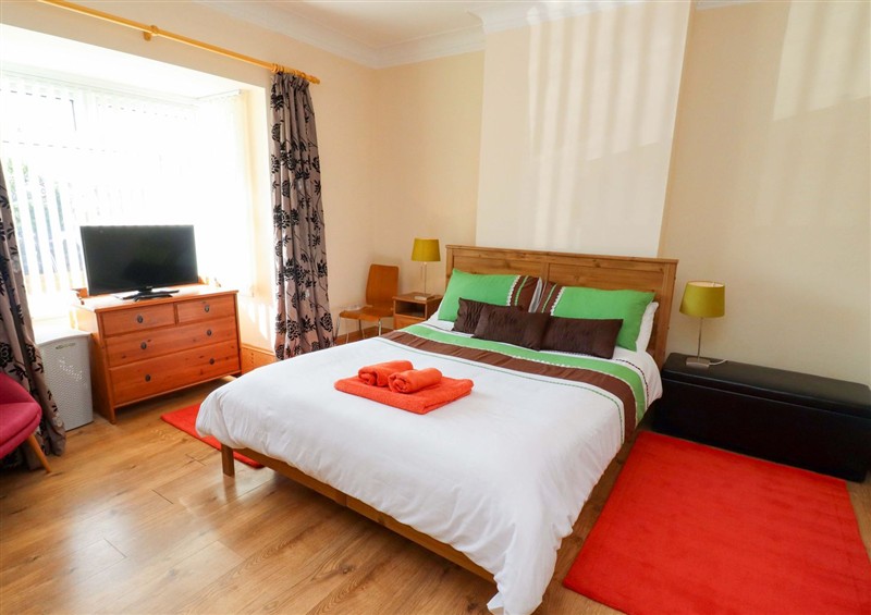 One of the bedrooms at Godetia Cottage, Seahouses