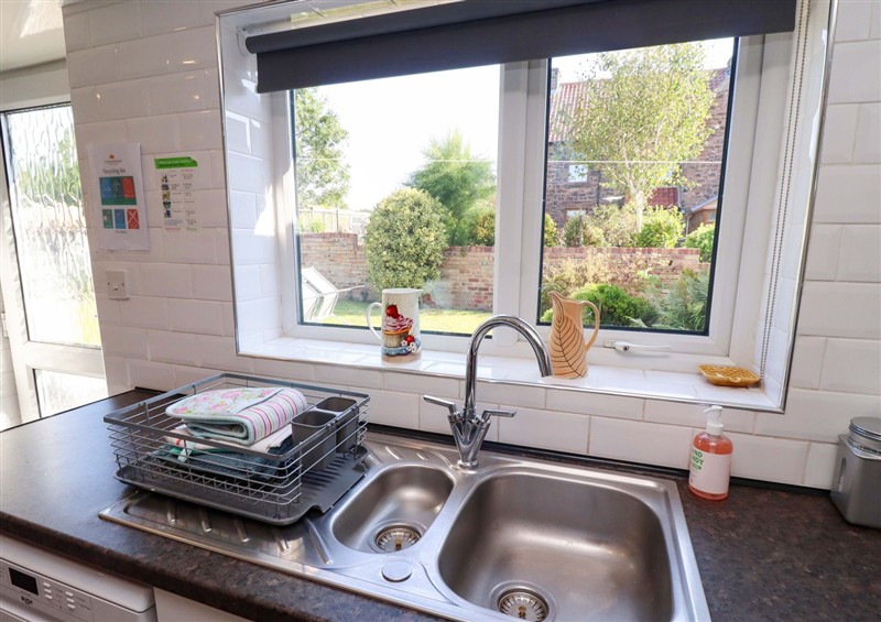 This is the kitchen at Godetia Cottage, Seahouses