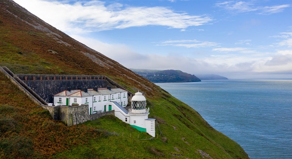 The exterior of The Lighthouse Keepers Cottage, Lynton, Devon at Godolphin House in Helston, Cornwall