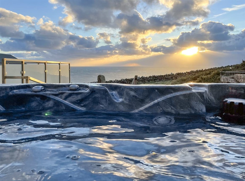 Hot tub at Goferydd in Trearddur, near Holyhead, Gwynedd
