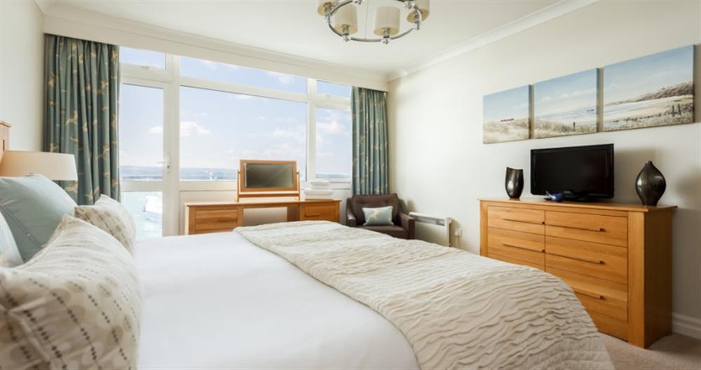 One of the bedrooms at Golden Gates No.6 in Sandbanks