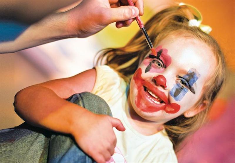 Face painting at Golden Sands Rhyl in Denbighshire, Wales