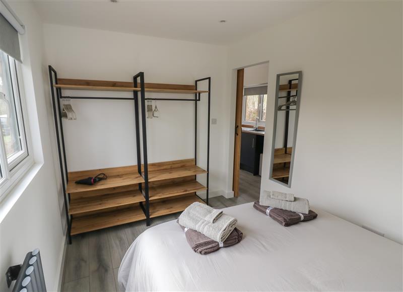One of the 2 bedrooms at Goldthorne Lodge, Clee Hill