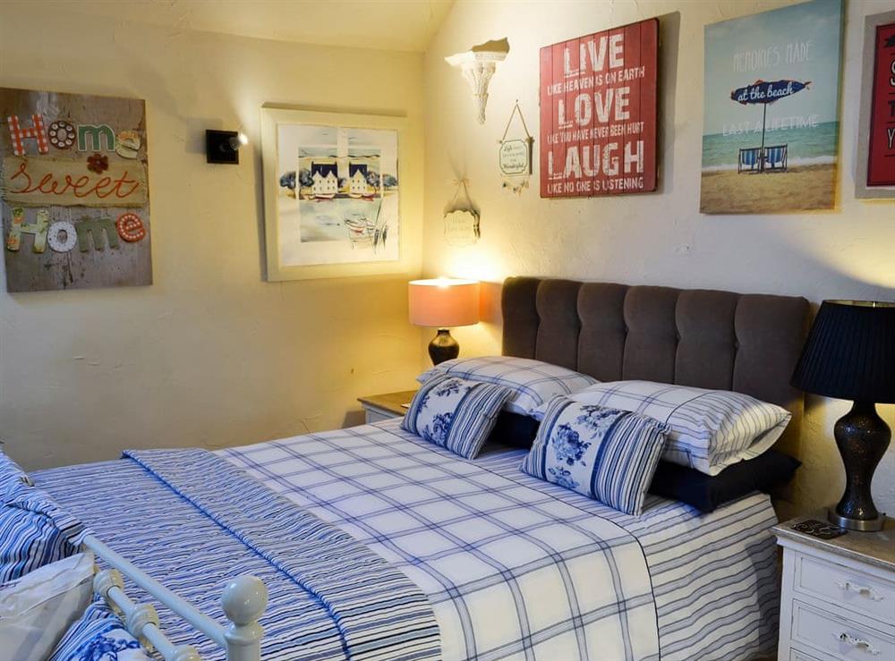 Double bedroom with additional single bed at Goleufryn in Abersoch, Gwynedd
