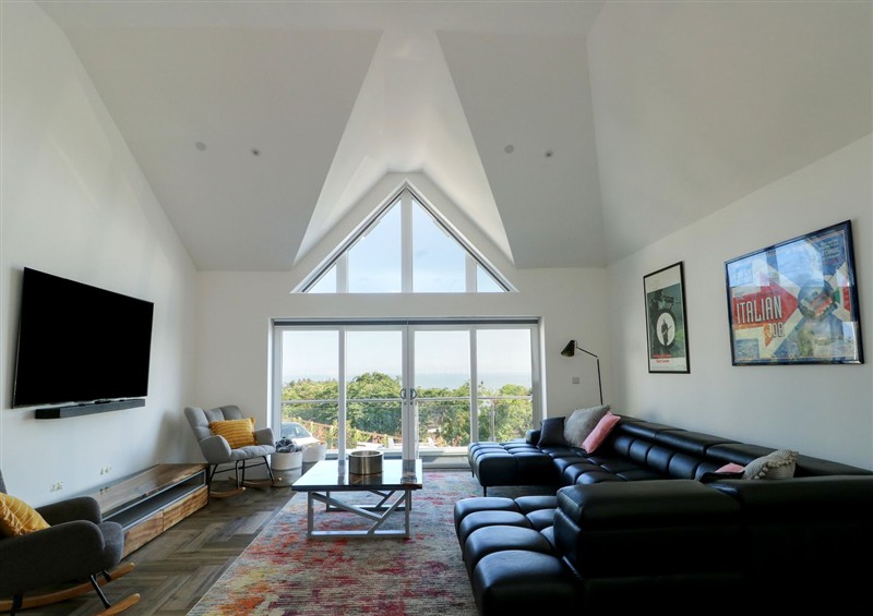 Relax in the living area at Golygfa Gele, Llanddulas