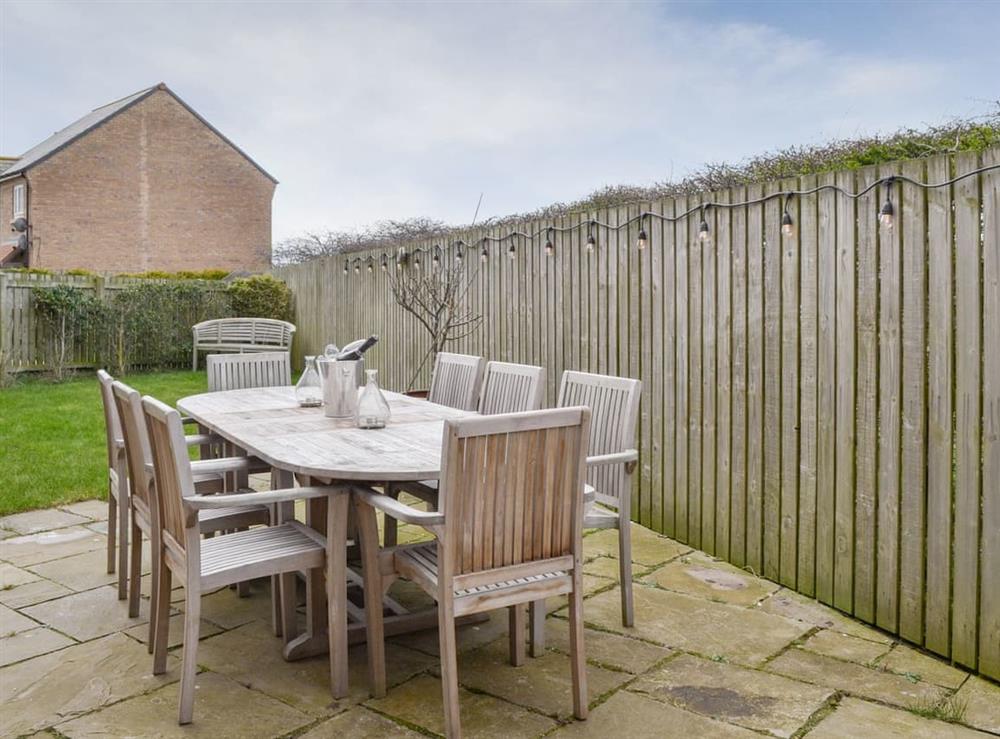 Outdoor area at Good Tides in Beadnell, Northumberland