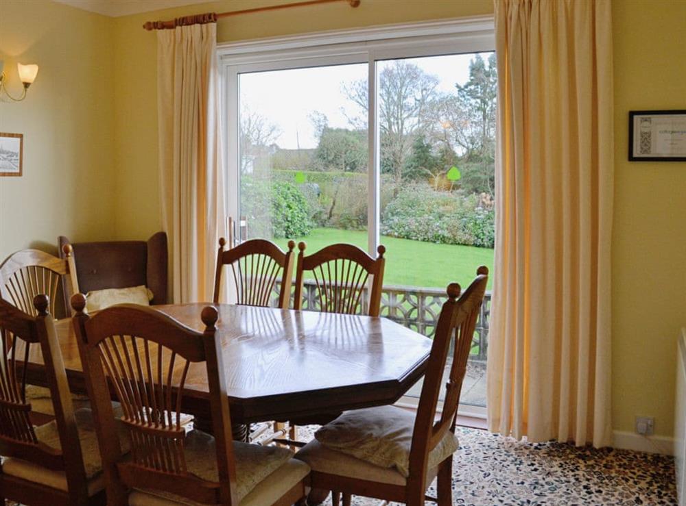 Dining room at Goonlaze in Lanjeth, near St Austell, Cornwall