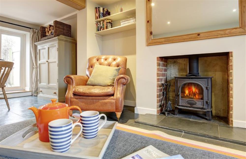 Ground Floor: Cosy sitting room featuring a log burner