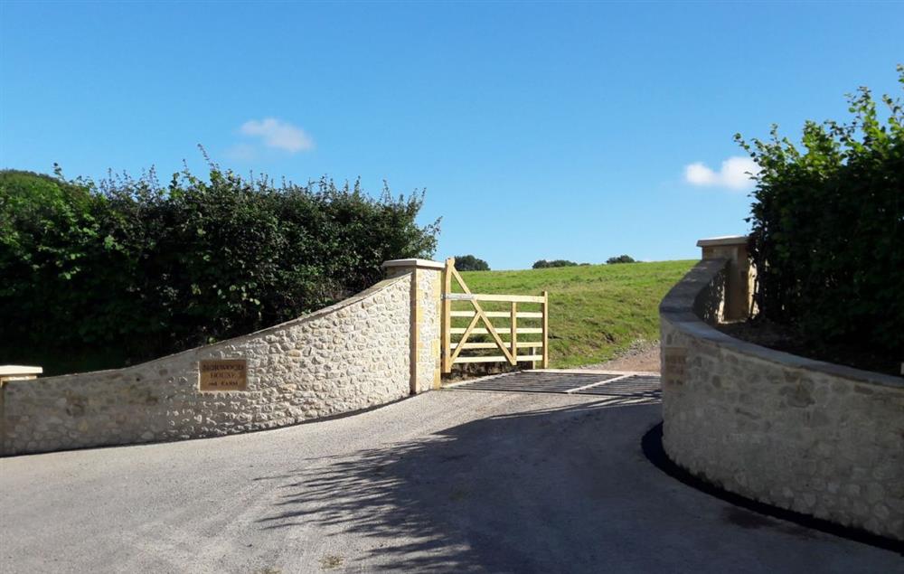 The entrance driveway into Goose Run Cottage at Goose Run Cottage, Corscombe