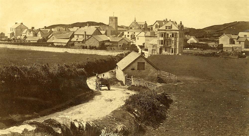 The exterior of Gordon's Cabin in the late 1800s, Devon at Gordon's Cabin in Woolacombe, Devon