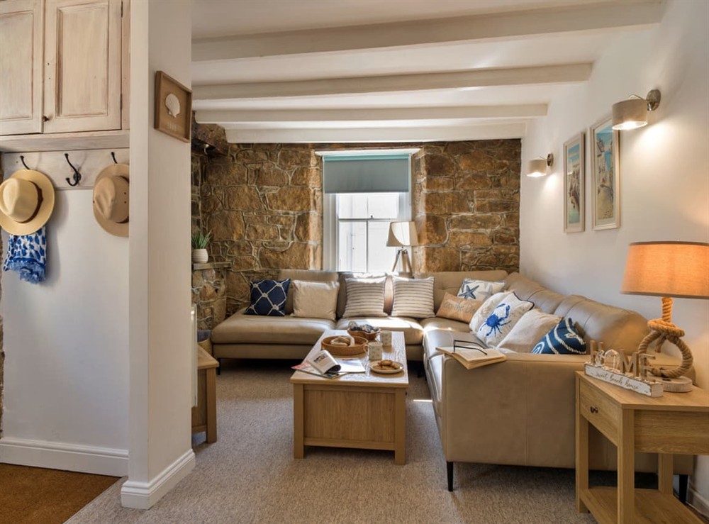 Living area at Gorse Hill Barn in St Ives, Cornwall