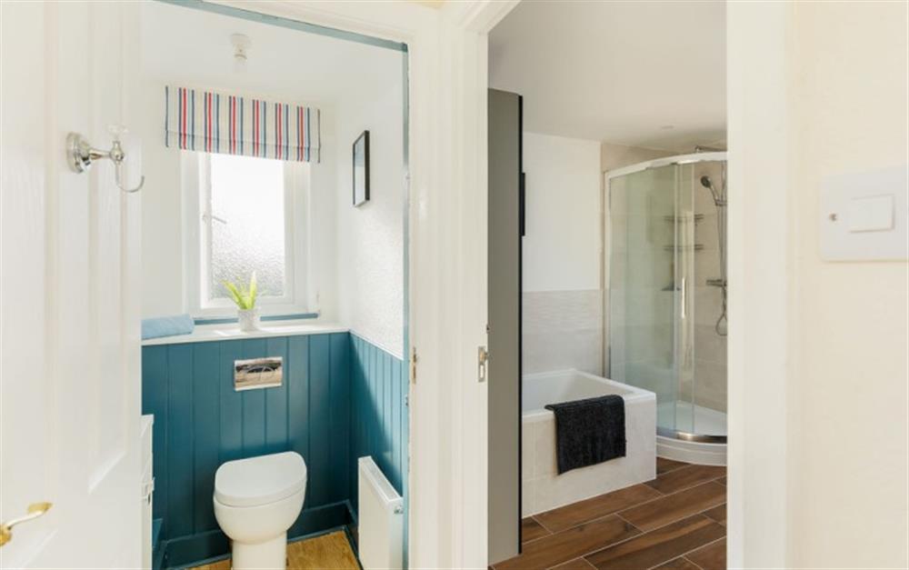 This is the bathroom at Gorsehill Cottage in Milford On Sea