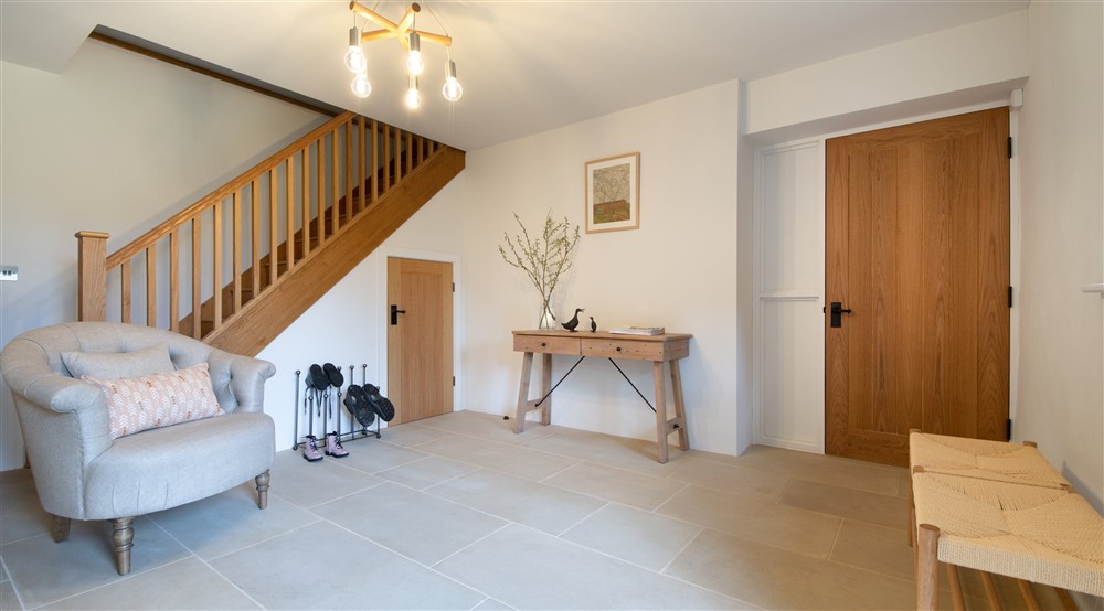The entrance at Gorsey Bank Barn in Hope Valley, Derbyshire