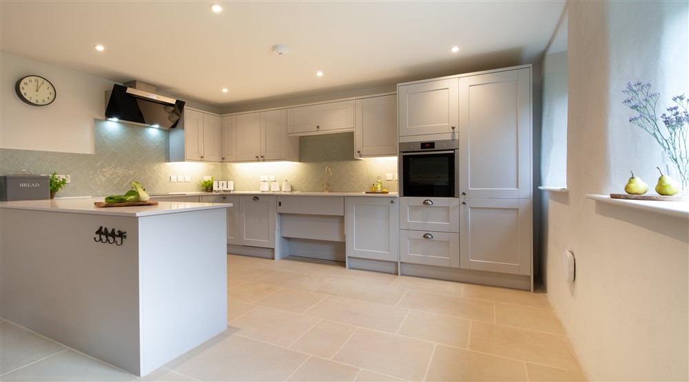 The kitchen at Gorsey Bank Barn in Hope Valley, Derbyshire