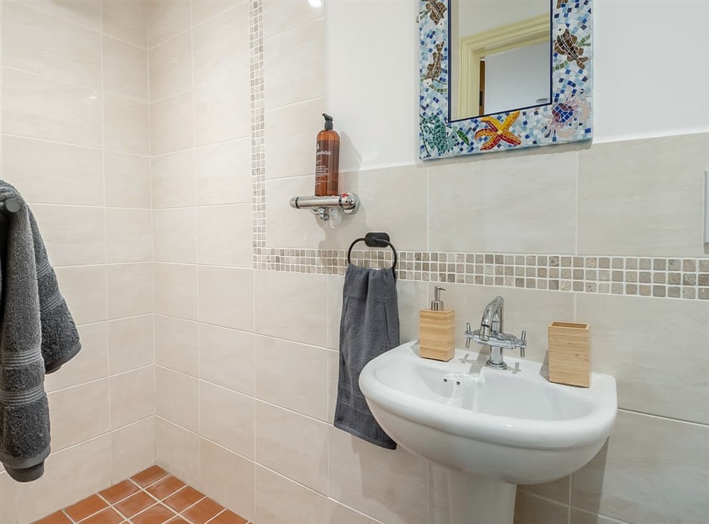 Shower room at Gosling Barn in Bergh Apton, near Brundall, Norfolk