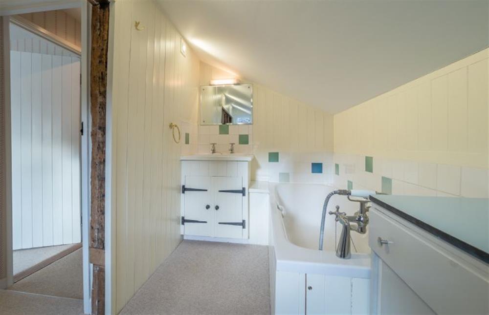 Bathroom with separate shower, bath, wash basin and WC at Gothic House Cottage, Clare