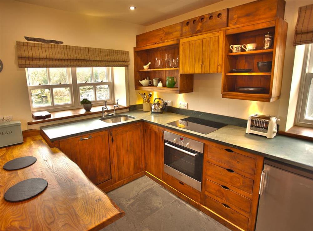 Kitchen area at Gowan Bank Farm Cottage in Ings, near Windermere, Cumbria