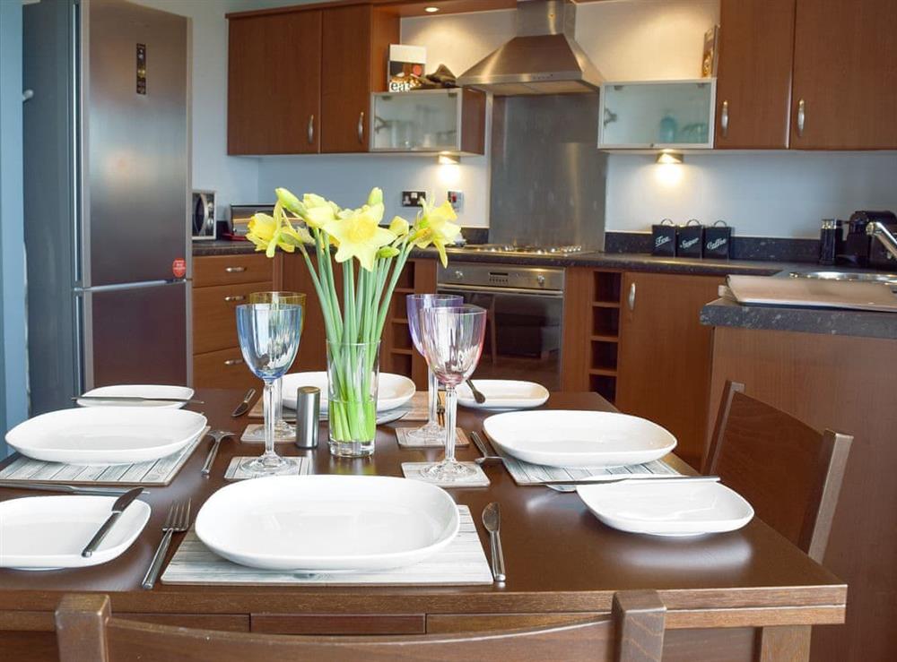 Attractive dining area/ kitchen at Gower Sunset Views in Llanelli, Carmarthenshire, Dyfed