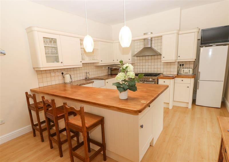 The kitchen at Gower View, Tenby