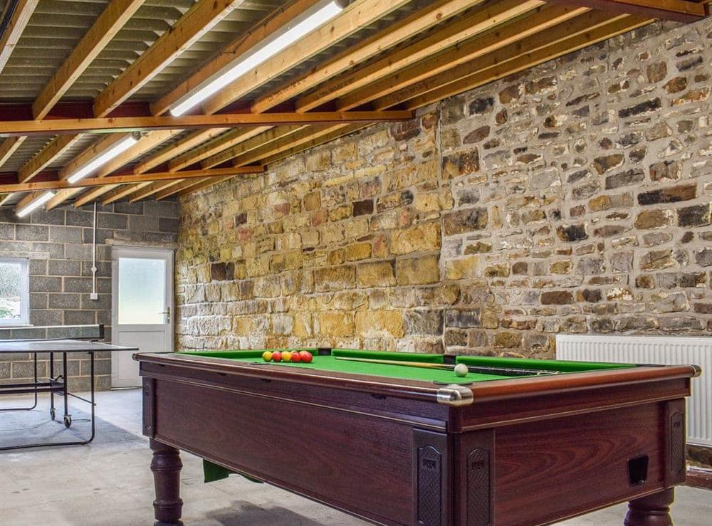 Games room at Gowland Farm- Bartletts Barn in Cloughton, near Harwood Dale, North Yorkshire