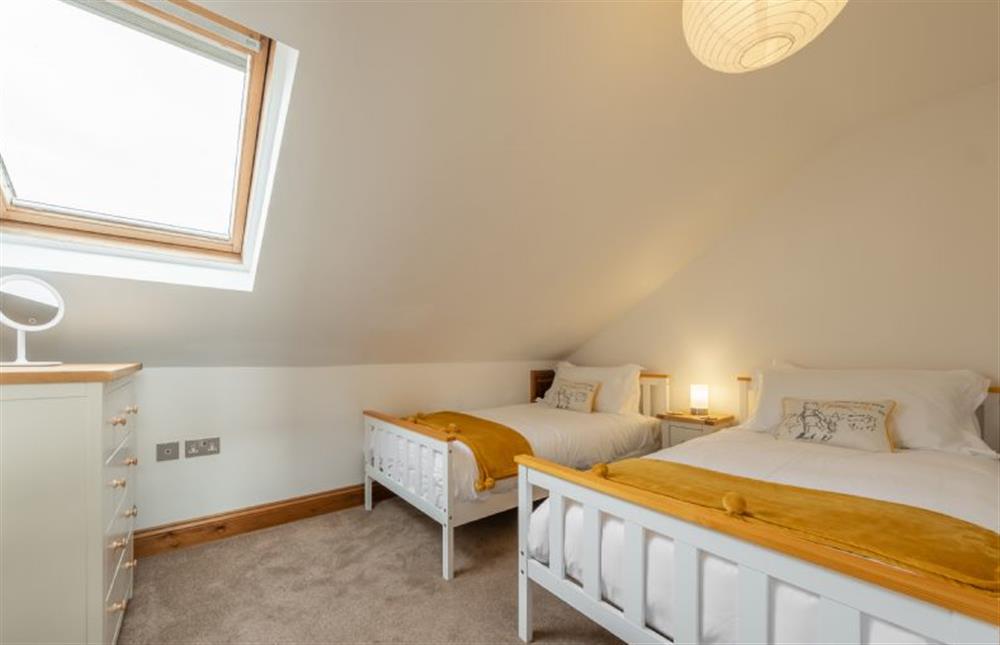 First floor: Bedroom five with 3ft twin beds at Grace Cottage, Heacham near Kings Lynn