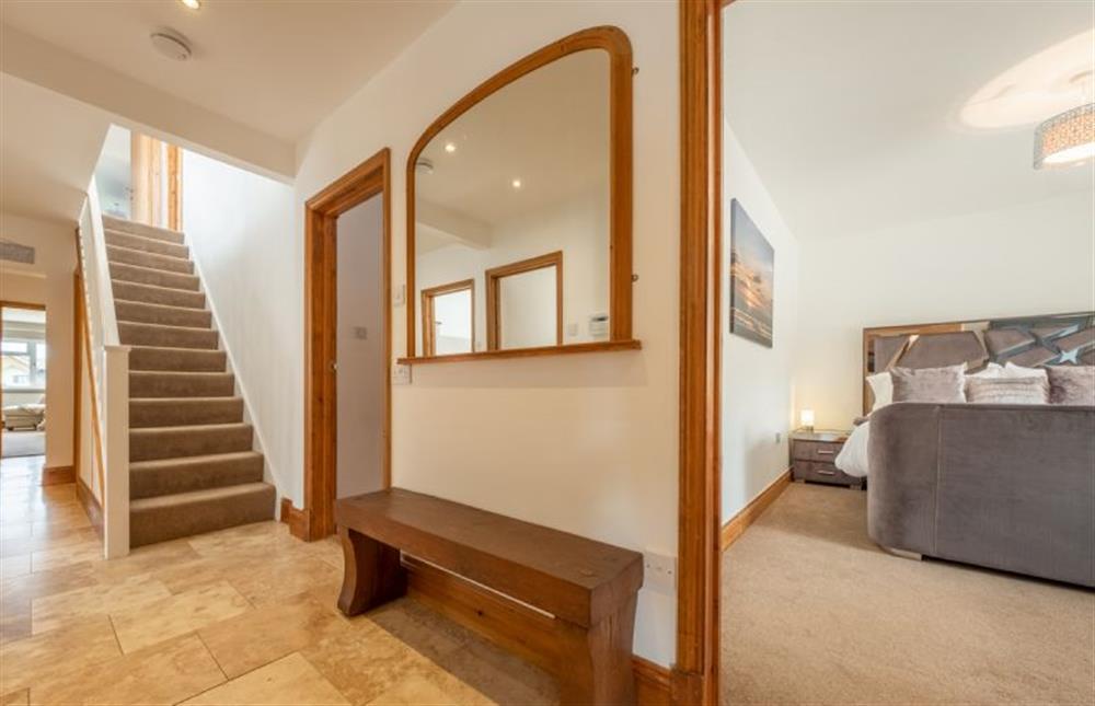 Ground floor: Hallway and bedroom two at Grace Cottage, Heacham near Kings Lynn
