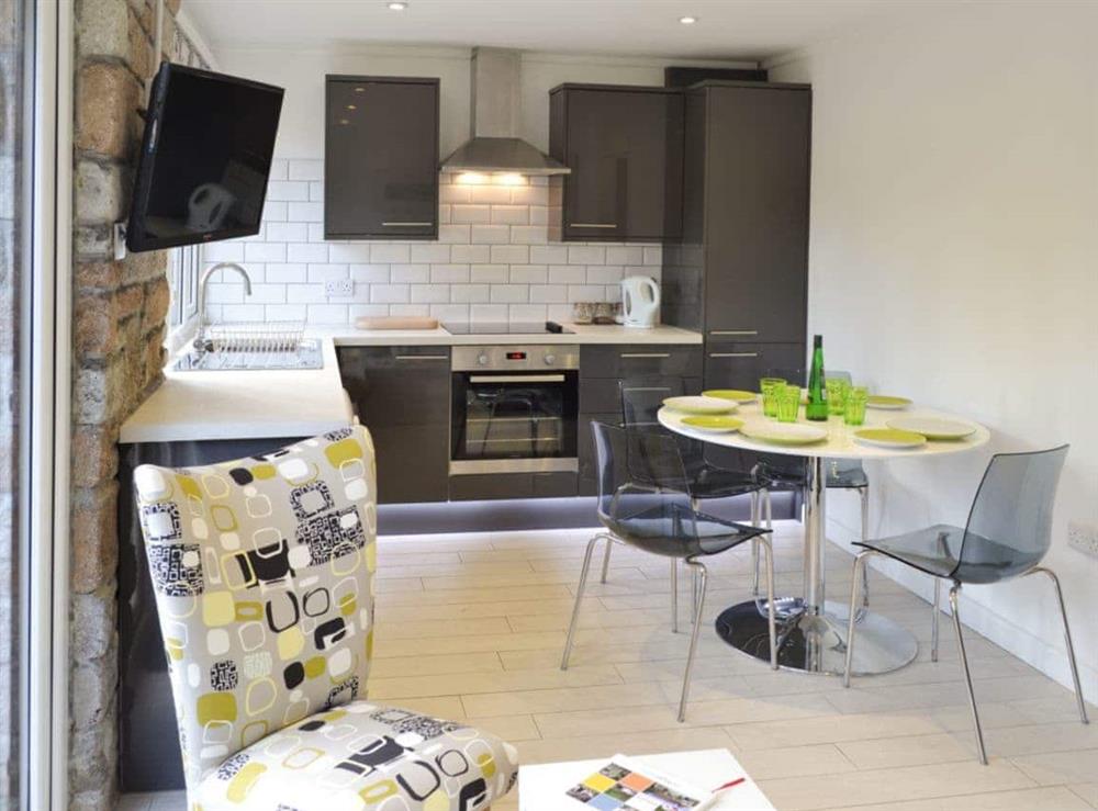 Open plan living/dining room/kitchen at Grace Lands in Lelant, near St Ives, Cornwall