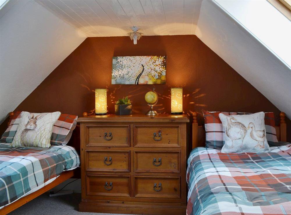 Twin bedroom at Gracedieu in Killin, Perthshire