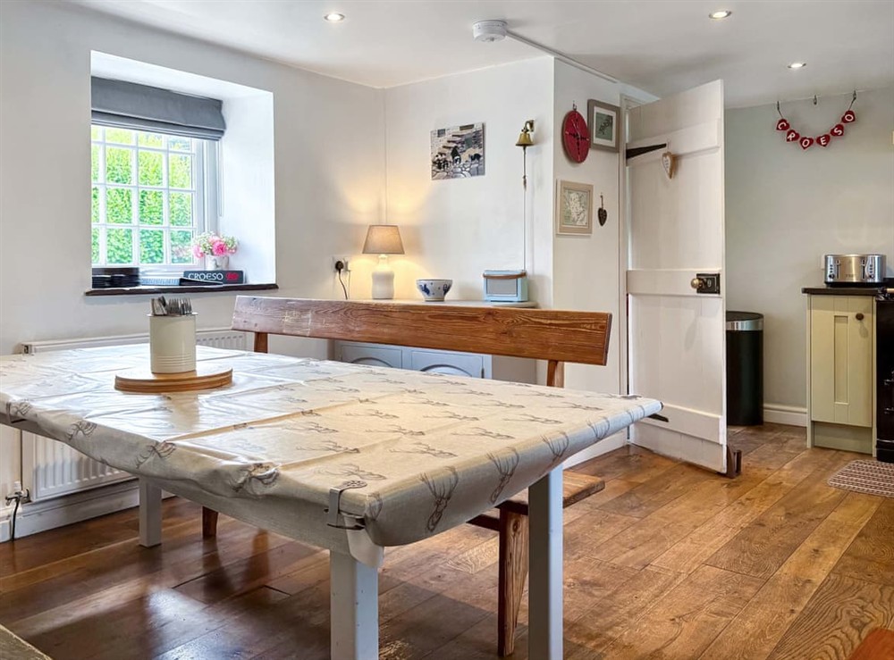 Kitchen/diner at Grafog Farm Cottage in Groeslon Nr Caernarfon, Gwynedd