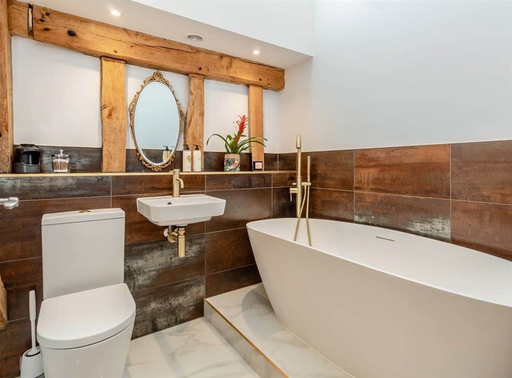 Bathroom at Granary Barn in Tacolneston, Norfolk