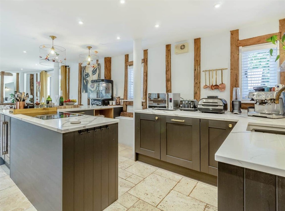 Kitchen area at Granary Barn in Tacolneston, Norfolk