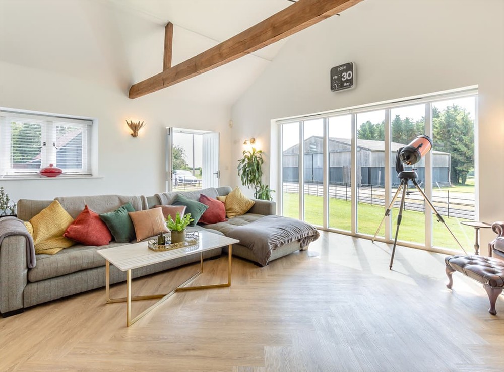 Living area at Granary Barn in Tacolneston, Norfolk