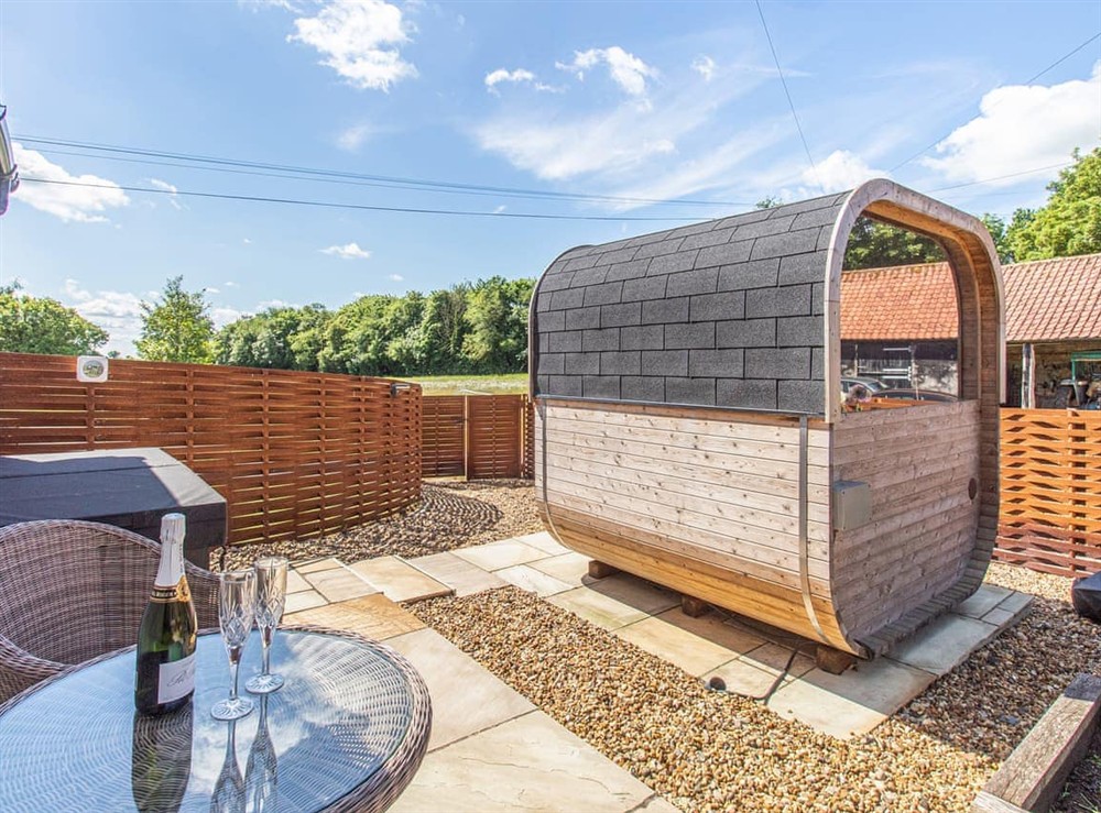 Outdoor area at Granary Barn in Tacolneston, Norfolk