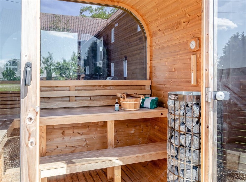 Sauna at Granary Barn in Tacolneston, Norfolk